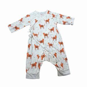 Angel Dear Muslin Wrap Front Romper Tiger Print 3–6 Months